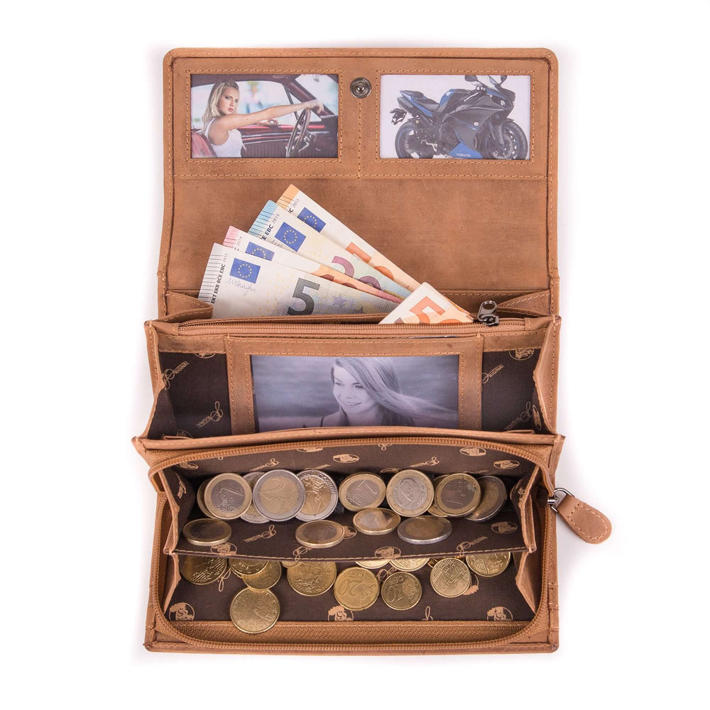 Bild: Damen Geldbörse Wolf geöffnet mit Geld