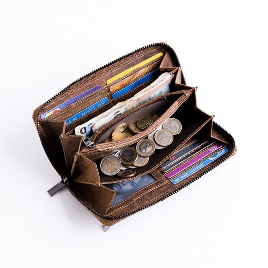 Bild: Damen Geldbörse Rose von Innen mit Geld