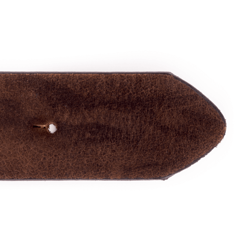 Bild: Ledergürtel ohne Schnalle in Braun das Endstück