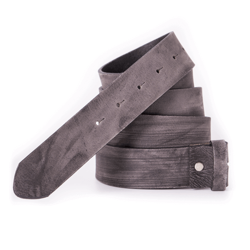 Bild: Ledergürtel ohne Schnalle in Grau