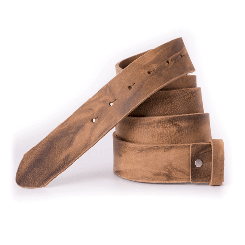 Bild: Ledergürtel ohne Schnalle in Hellbraun