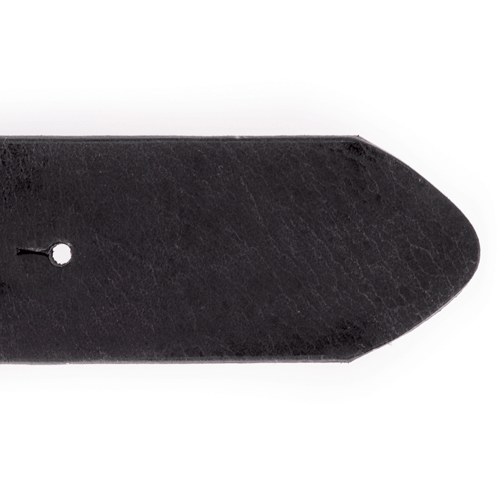 Bild: Ledergürtel ohne Schnalle in Schwarz aus Leder