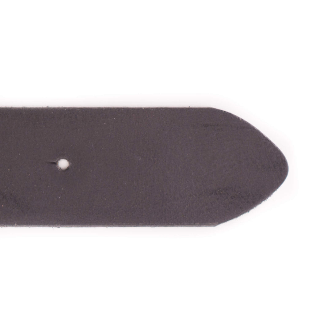 Bild: Ledergürtel 4 cm Rindsleder Schwarz das Endstück