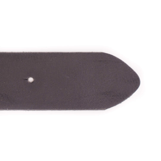Bild: Ledergürtel 4 cm Rindsleder Schwarz das Endstück