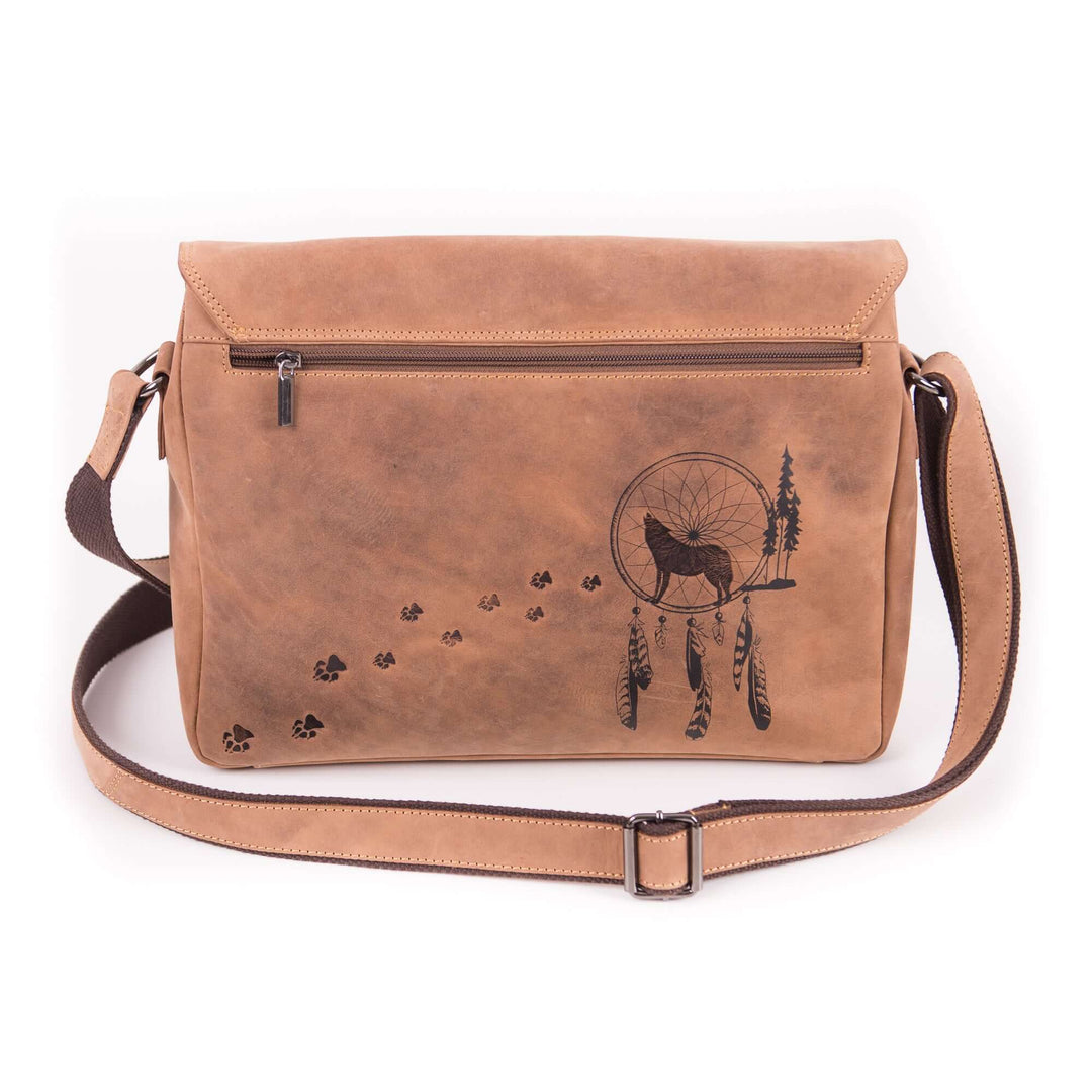 Bild: Tasche mit Wolfs-Motiv