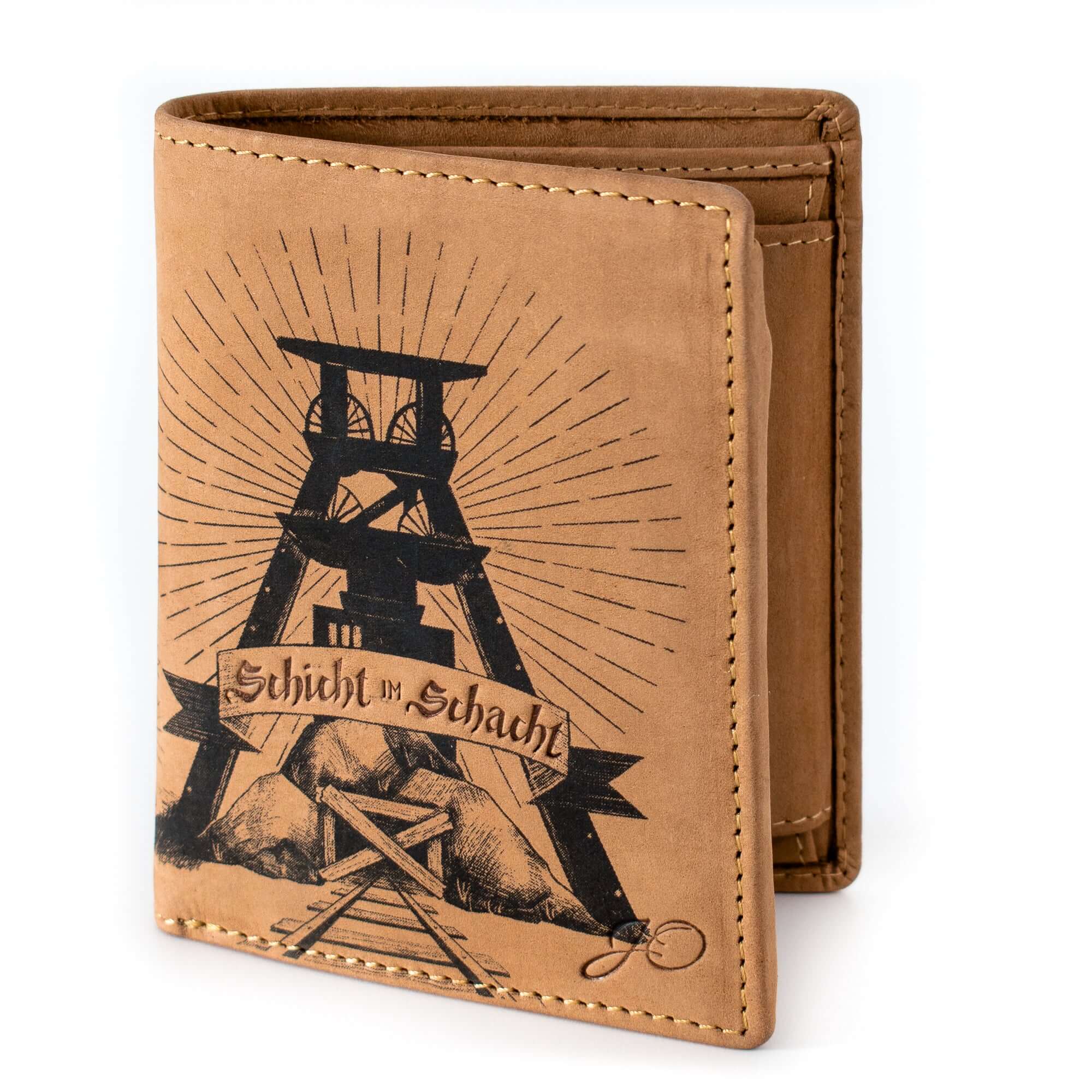 Bild: Geldbörse Ruhrpott im Hochformat aus echtem Leder