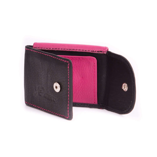 Bild: Kleine Geldbörse Super Mini in Schwarz Pink von Außen
