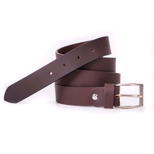 Anzuggürtel Herren 3 cm Wasserbüffelleder - "Braun"