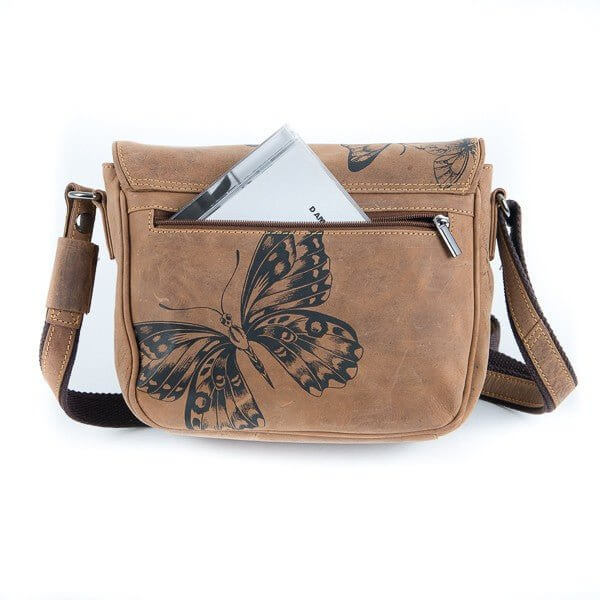 Bild: Schmetterling Tasche die Rückseite mit Zeitung
