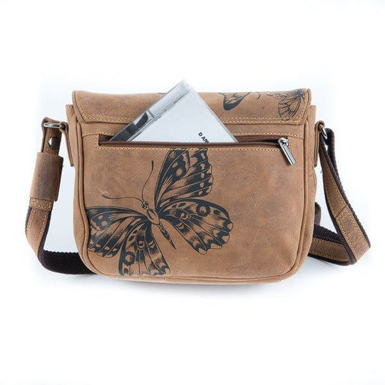 Bild: Schmetterling Tasche die Rückseite mit Zeitung