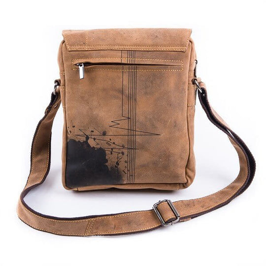 Bild: Tasche aus Leder Musik die Rückseite