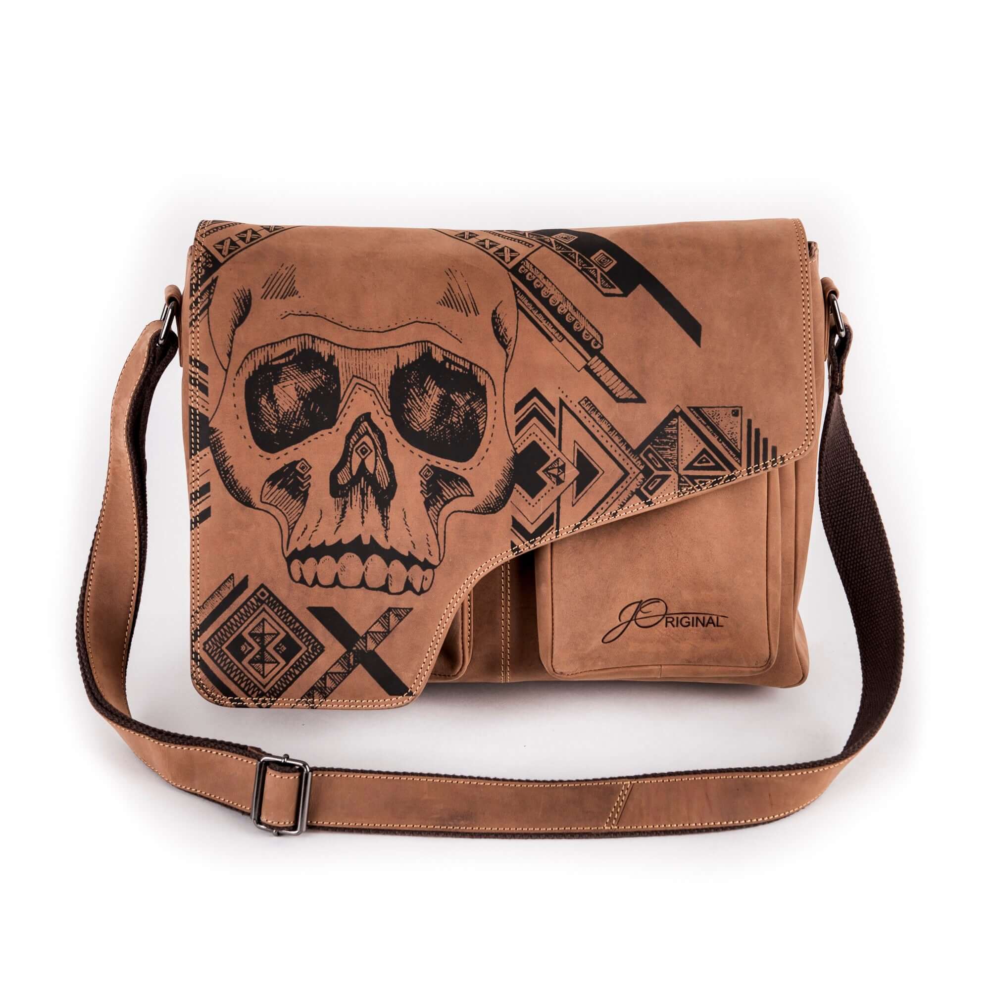 Bild: Tasche aus Leder Totenkopf